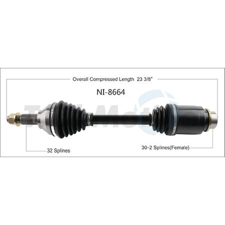 Surtrack Axle Cv Axle Shaft, Ni-8664 NI-8664